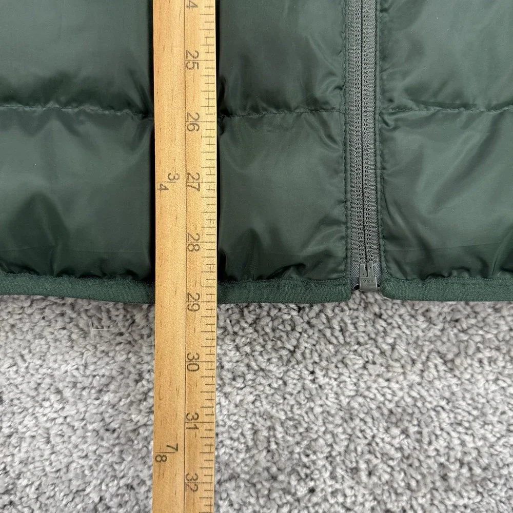 Eddie Bauer EB650 Down Jacket Men's L Green Puffer Quilted Full Zip